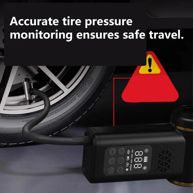 5-in-1 USB Wireless Multi-functional Vacuum Inflator Pump Quick Air Compressor 150psi Portable Self-checking Tire Pressure