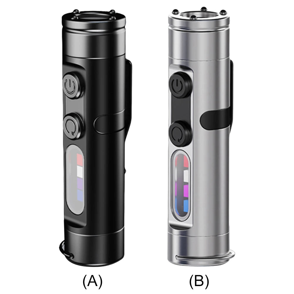 Taclite Magnetic Mini Flashlight with Hat Clip USB-C Rechargeable Work Inspect Light UV Lamp for Outdoor Camping Hiking & Emerg