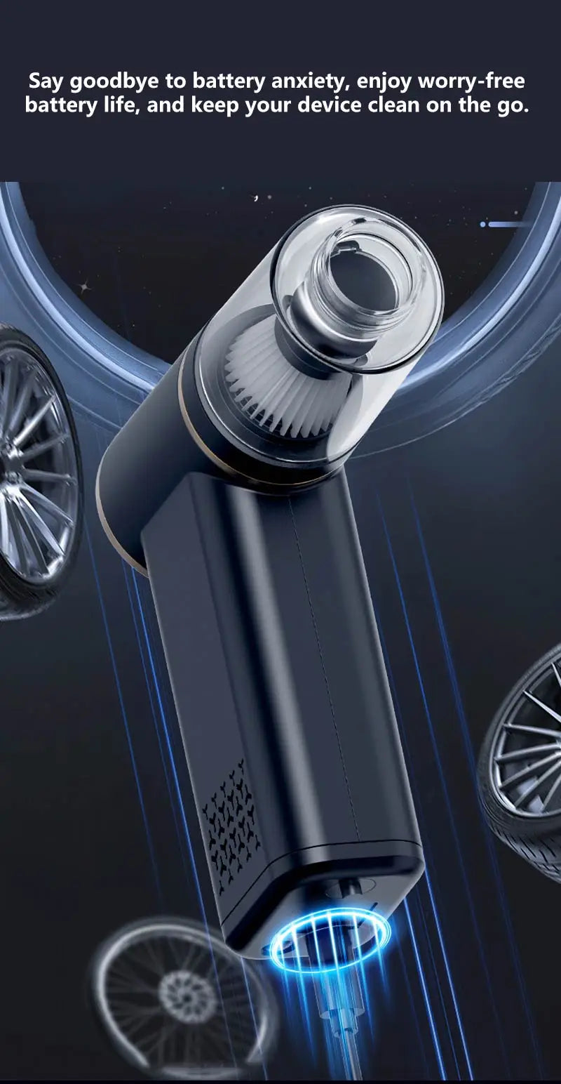 5-in-1 USB Wireless Multi-functional Vacuum Inflator Pump Quick Air Compressor 150psi Portable Self-checking Tire Pressure