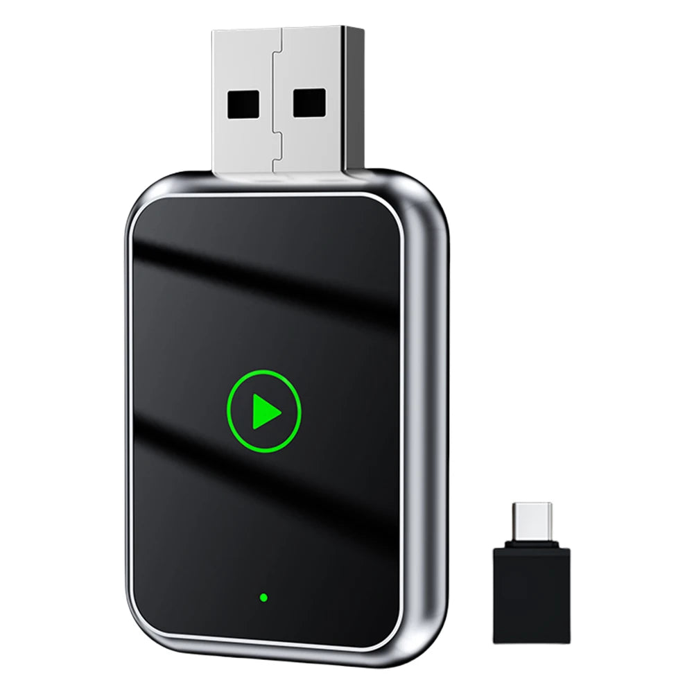2 in 1 Wireless CarPlay Android Auto Adapter Smart Box Convert Wired To Wireless Auto Connect Plug & Play for Factory Wired Cars