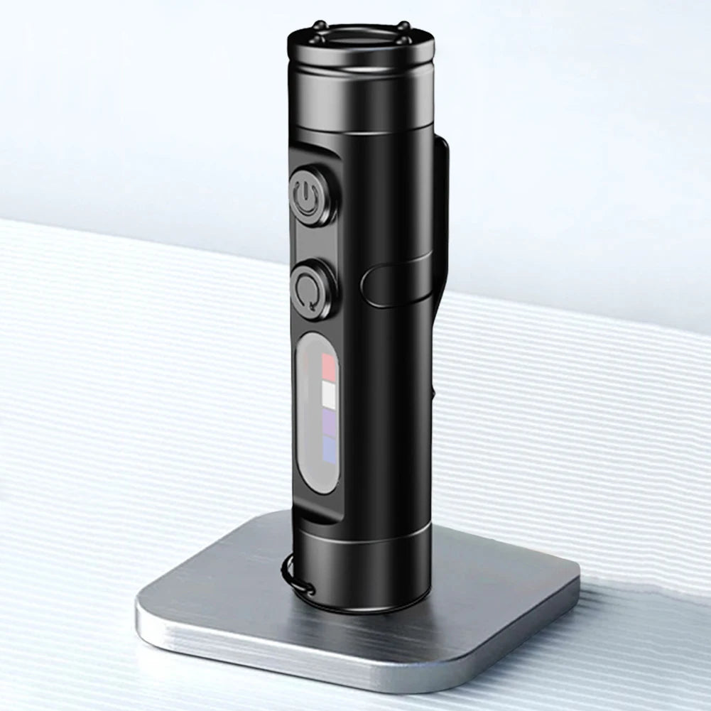 Taclite Magnetic Mini Flashlight with Hat Clip USB-C Rechargeable Work Inspect Light UV Lamp for Outdoor Camping Hiking & Emerg