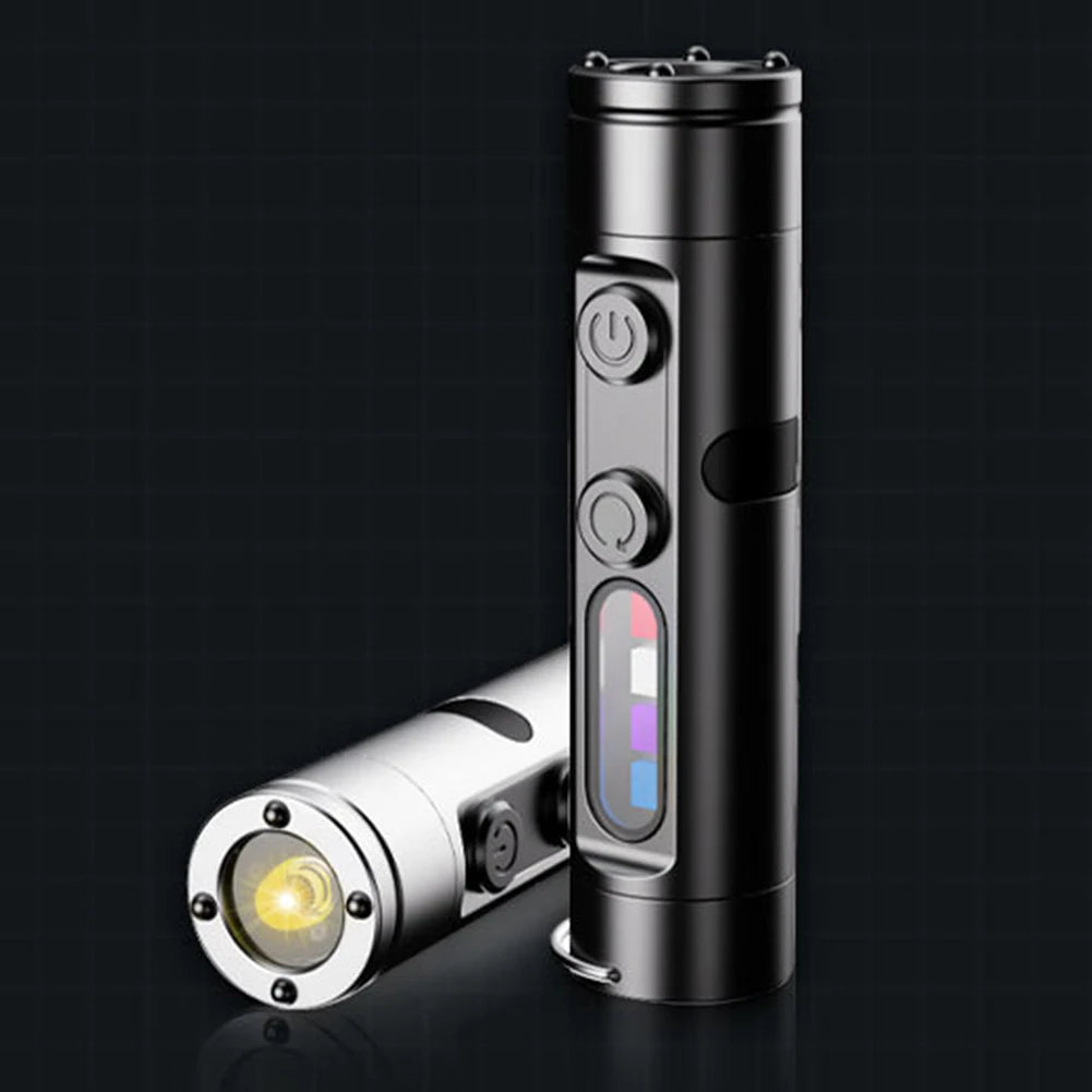 Taclite Magnetic Mini Flashlight with Hat Clip USB-C Rechargeable Work Inspect Light UV Lamp for Outdoor Camping Hiking & Emerg