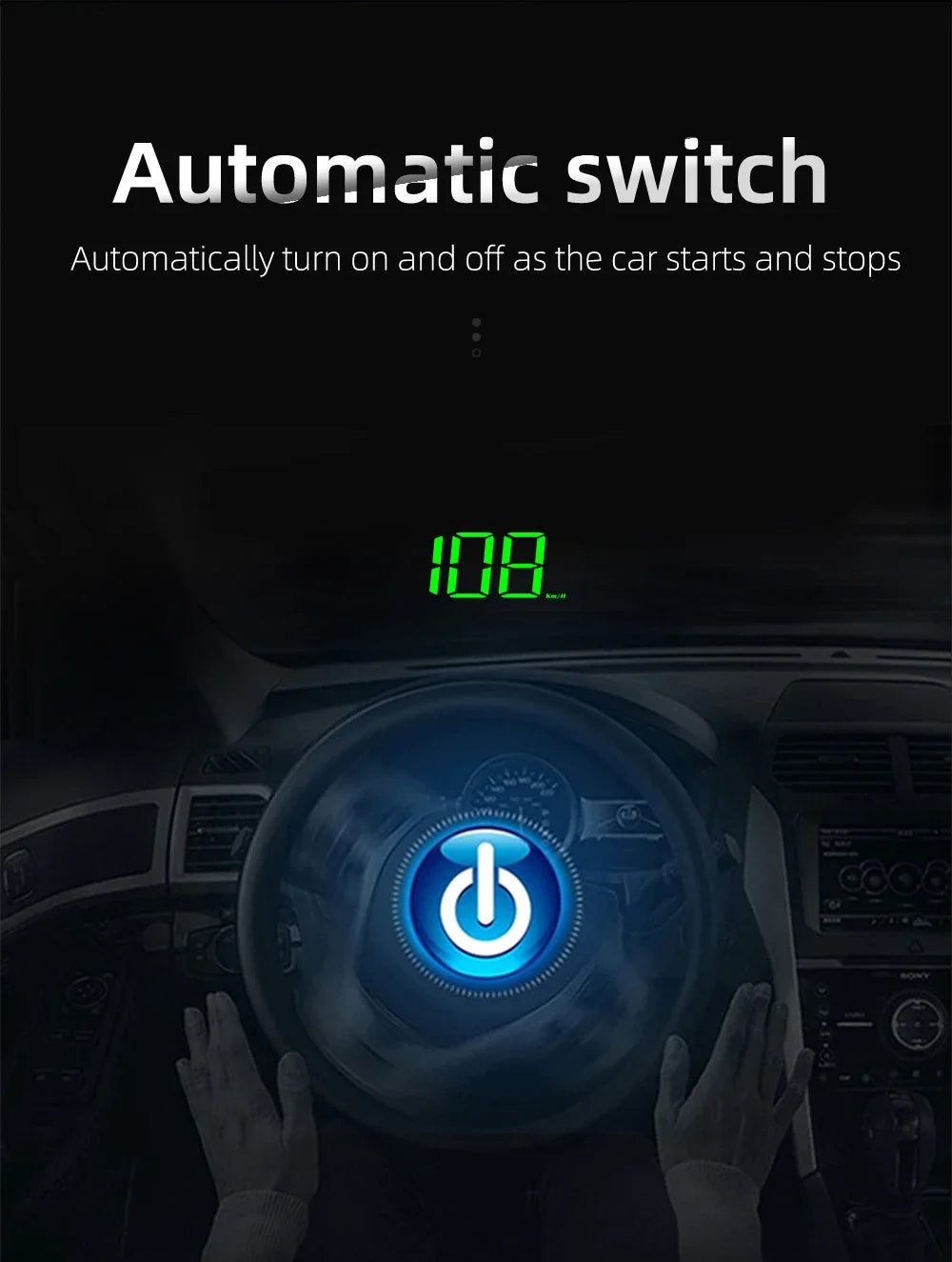 M2 GPS HUD Head Up Display Car Universal Speedometer KMH USB Cable Plug & Play GPS & Beidou Dual Satellite System
