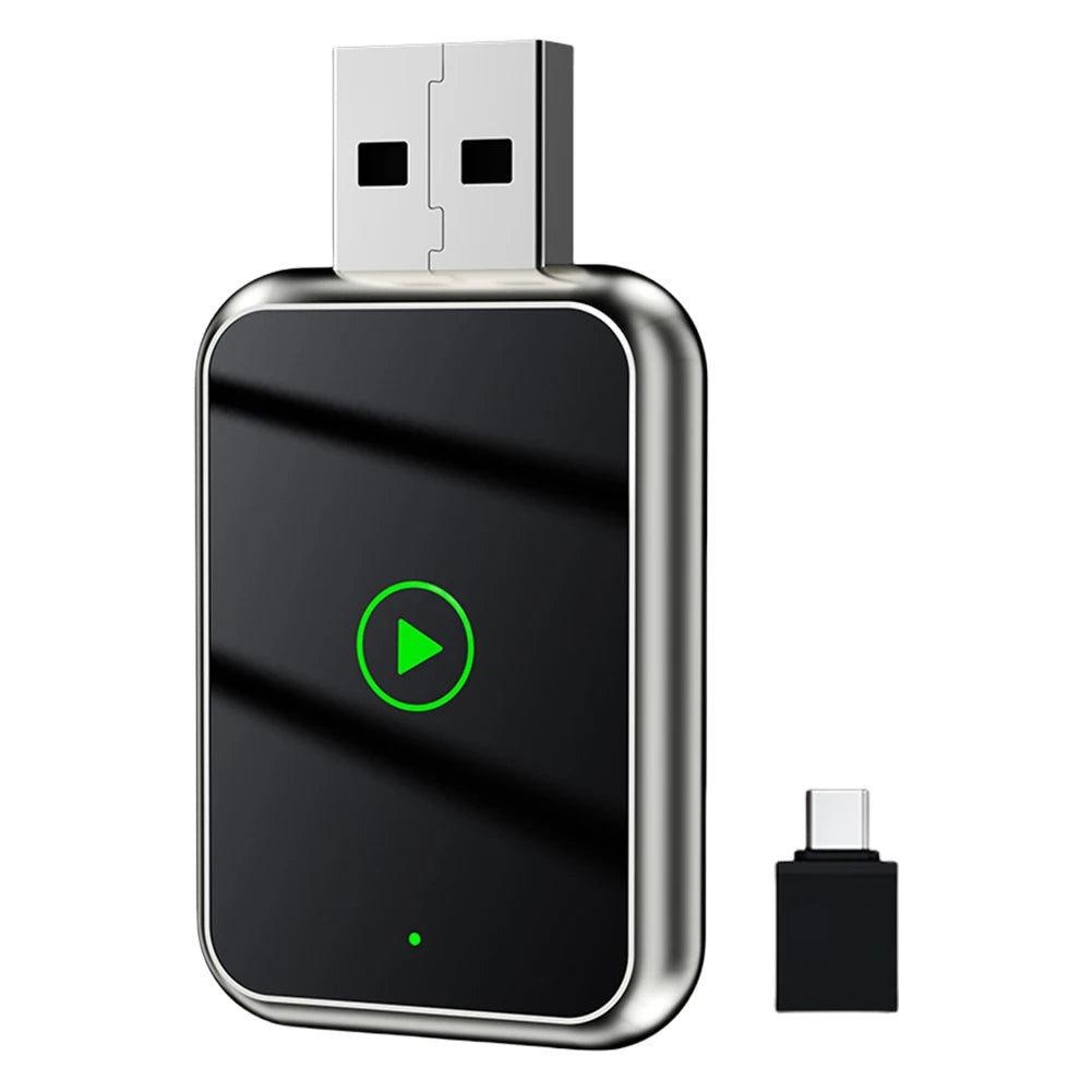 2 in 1 Wireless CarPlay Android Auto Adapter Smart Box Convert Wired To Wireless Auto Connect Plug & Play for Factory Wired Cars