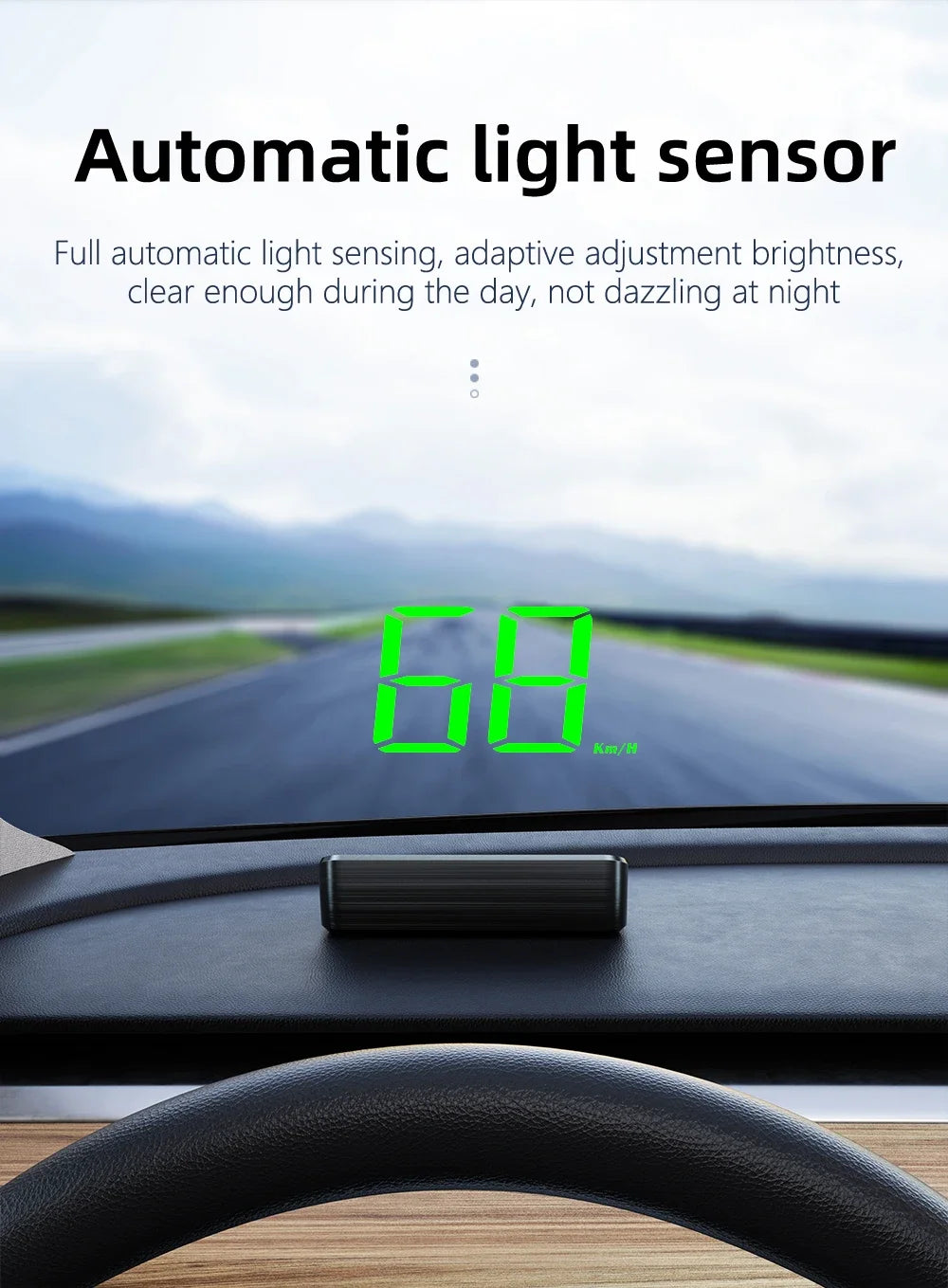 M2 GPS HUD Head Up Display Car Universal Speedometer KMH USB Cable Plug & Play GPS & Beidou Dual Satellite System