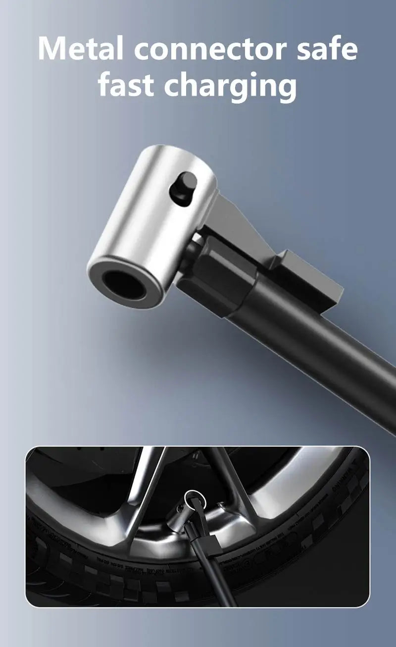 5-in-1 USB Wireless Multi-functional Vacuum Inflator Pump Quick Air Compressor 150psi Portable Self-checking Tire Pressure