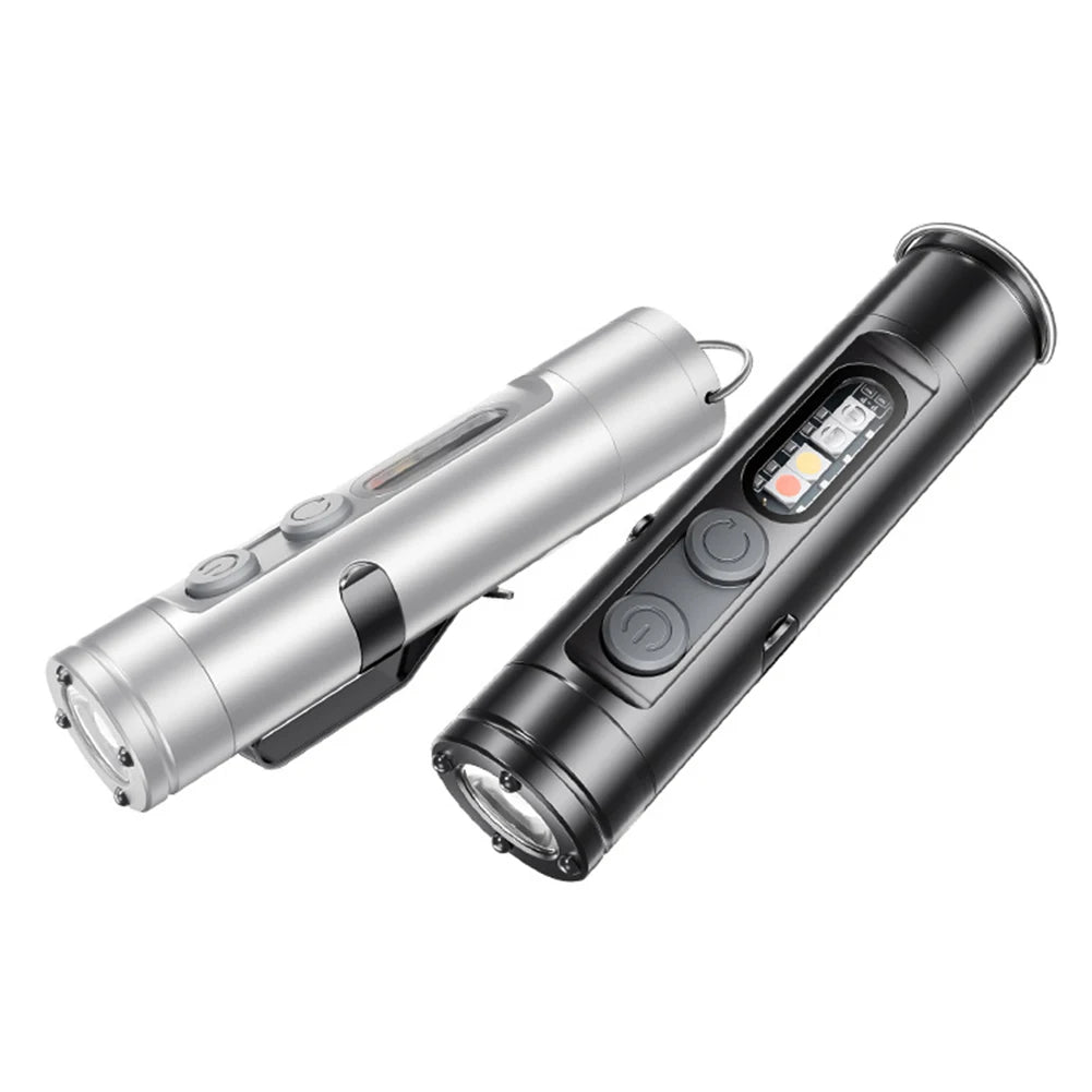 Taclite Magnetic Mini Flashlight with Hat Clip USB-C Rechargeable Work Inspect Light UV Lamp for Outdoor Camping Hiking & Emerg
