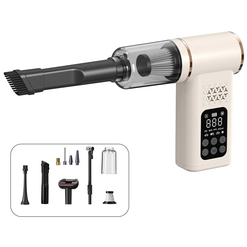 5-in-1 USB Wireless Multi-functional Vacuum Inflator Pump Quick Air Compressor 150psi Portable Self-checking Tire Pressure